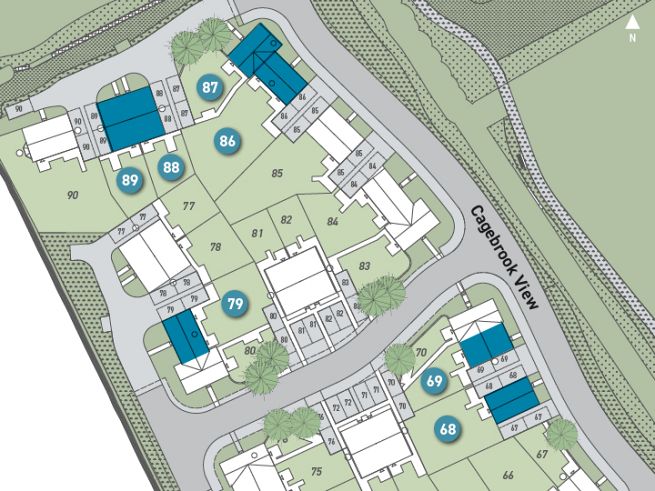 Site plan 3 bedroom houses - artist's impression subject to change